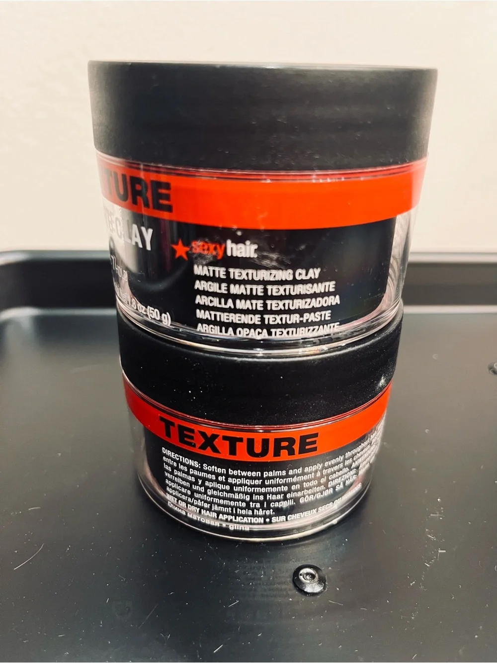 Texture Matte Clay Hair Styling Cream - Black/Red
